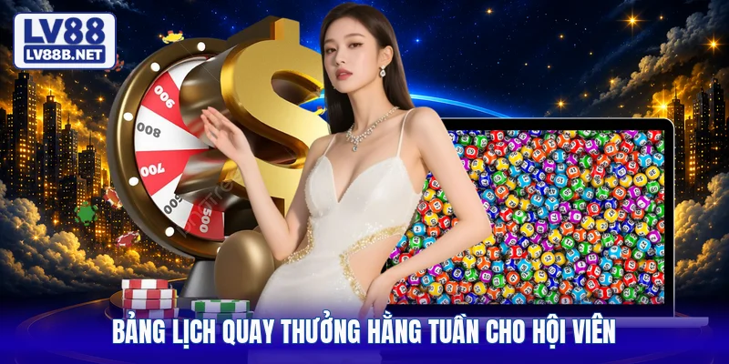 Bảng lịch quay thưởng hằng tuần cho hội viên