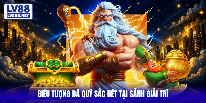 Biểu tượng đá quý sắc nét tại sảnh giải trí