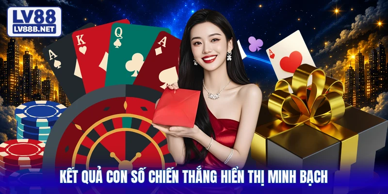 Kết quả con số chiến thắng hiển thị minh bạch